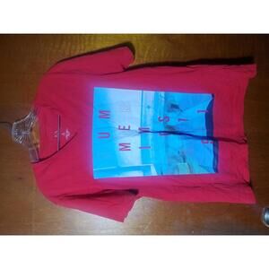 *SOLD* Men’s Red Armani Exchange V-Neck Short Sleeve Top Size Small